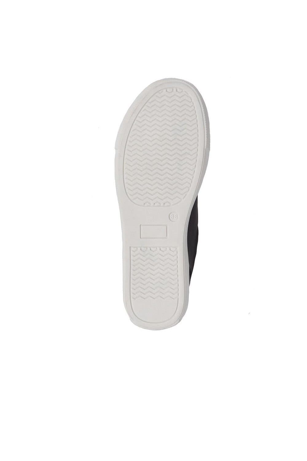 Jones Bootmaker Jones Bootmaker Women's Padova2 Leather Lace-Up Trainers in Navy - 4
