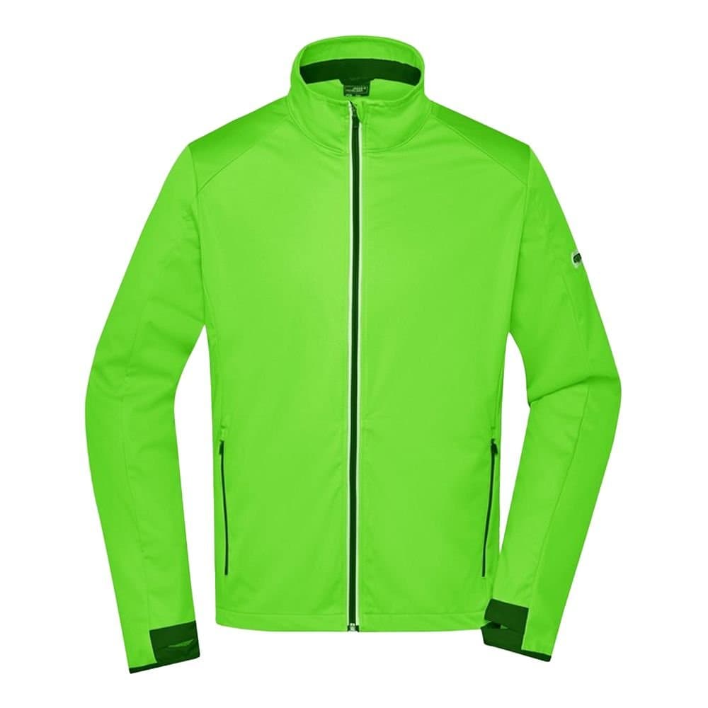James and Nicholson James and Nicholson Men's Sports Soft Shell Jacket in Bright Green