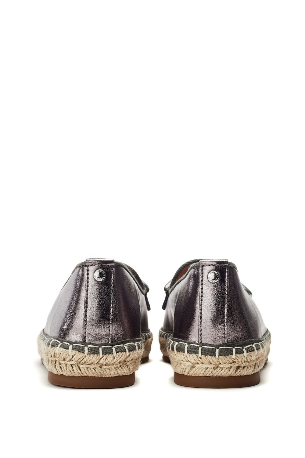 Moda In Pelle Moda In Pelle Women's 'Edulis' Leather Loafers in Metallic Silver - 4