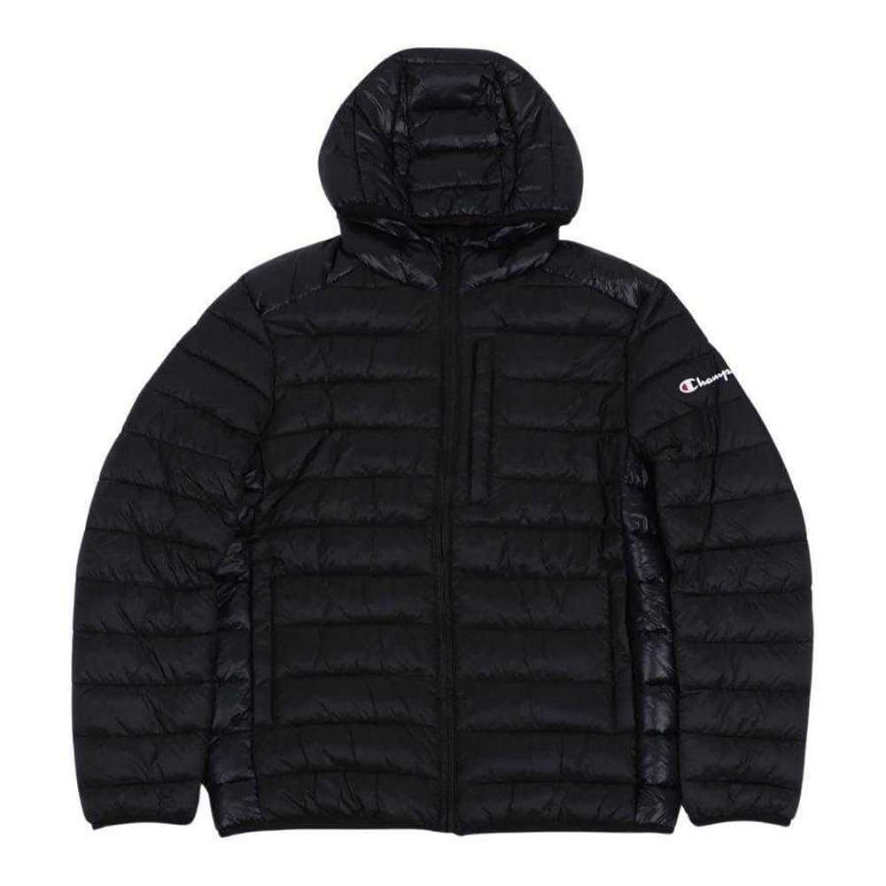 Champion Champion Men's Chest Pocket Hooded Jacket in Black