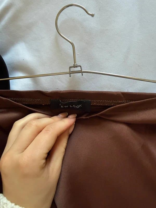 New Look Brown satin lace skirt