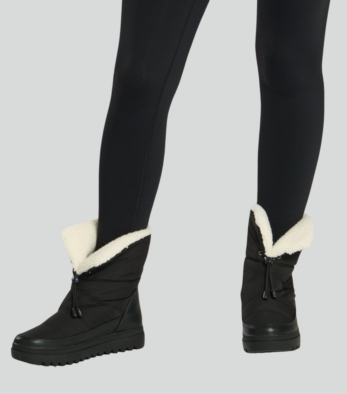 South Beach Women's Black Padded Toggle Snow Boots South Beach New Look - 3