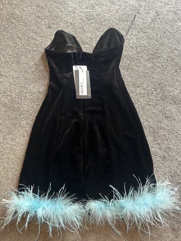 Bershka Bershka black feather mini dress