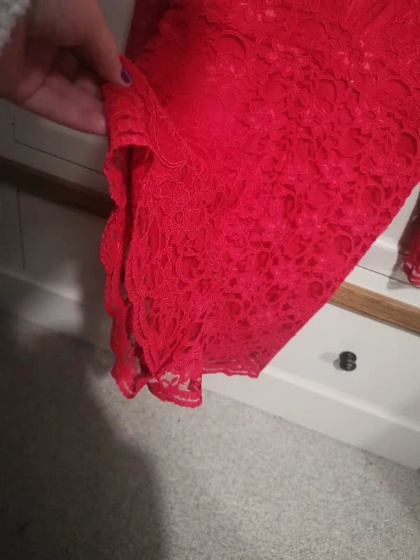 RED Gorgeous lacey short jumpsuit/playsuit