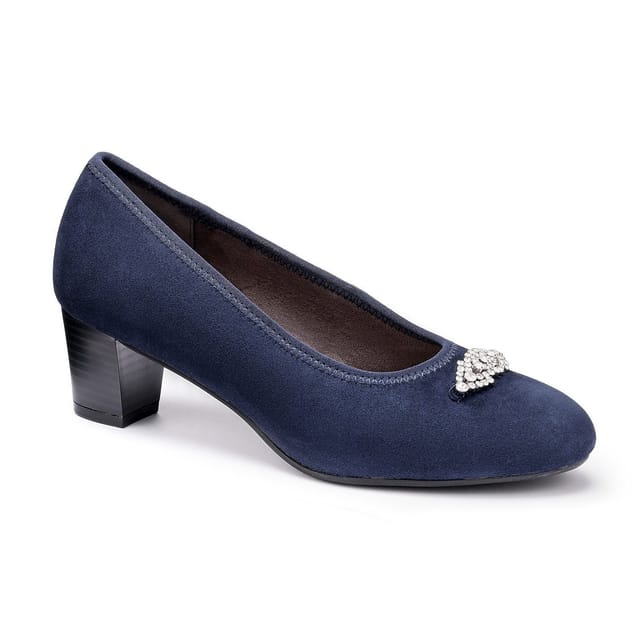 Hotter Hotter Women's 'Strut' Court Shoes in Navy - 2
