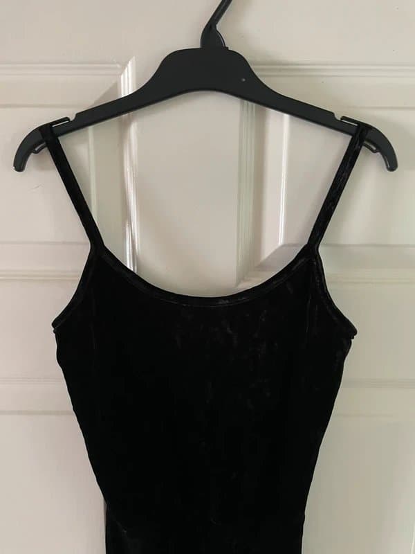 New Look New look black velvet unitard in size 10