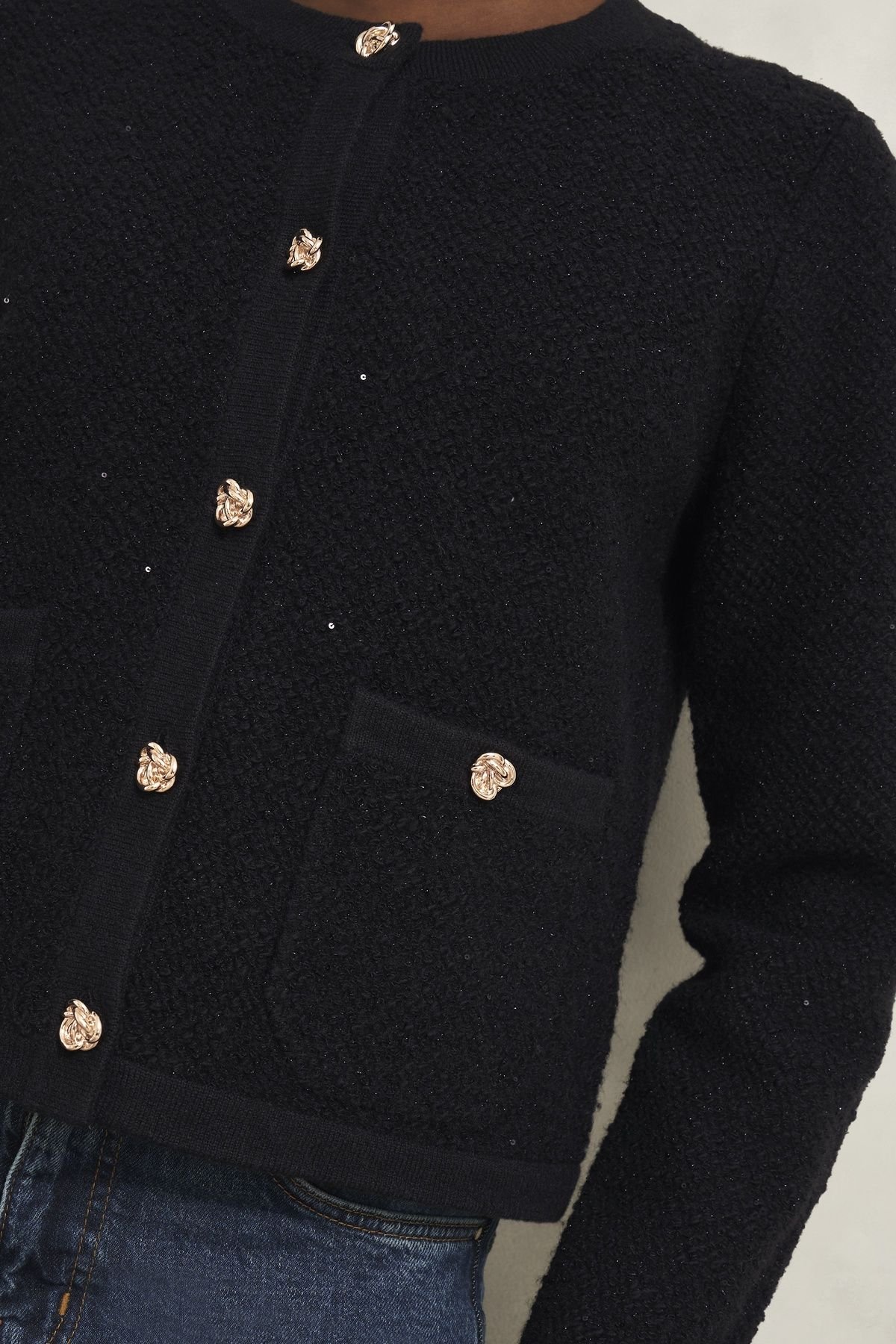 Hobbs London Hobbs London Women's Mindy Knitted Jacket in Black - 3