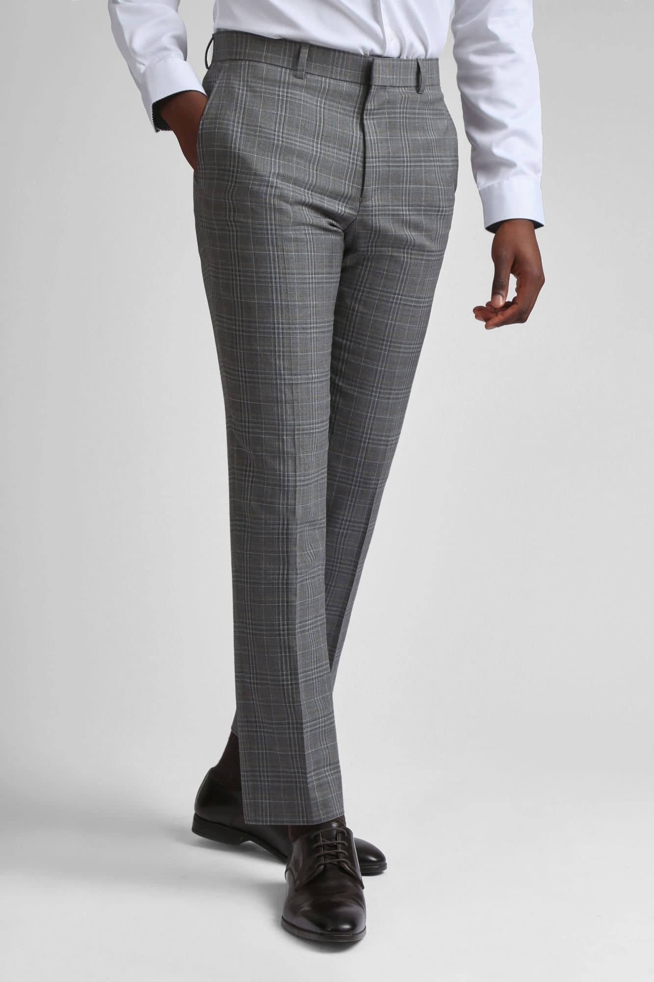 Ted Baker Ted Baker Men's Miken Grey Check Slim Trousers