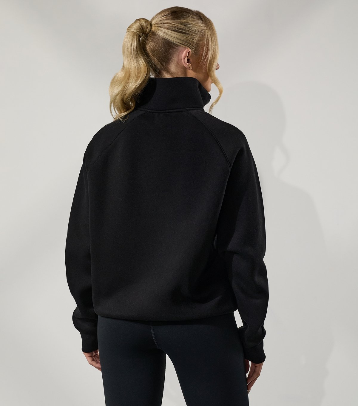 Gym King Women's 365 Black Raglan Sleeve Funnel Neck Top Gym King New Look - 3