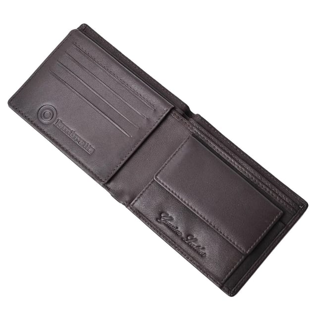 Lambretta Lambretta Men's Punched Leather Wallet in Dark Brown - 2