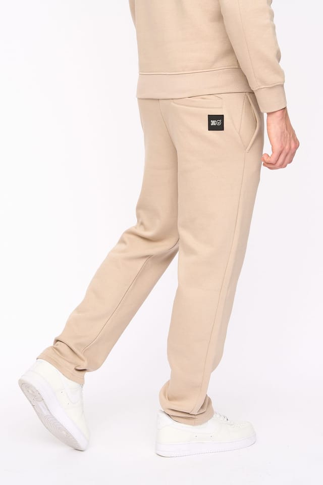 Duck&Cover Duck&Cover Men's Rayland Comfortable Straight-Leg Fleece Joggers in Stone - 2
