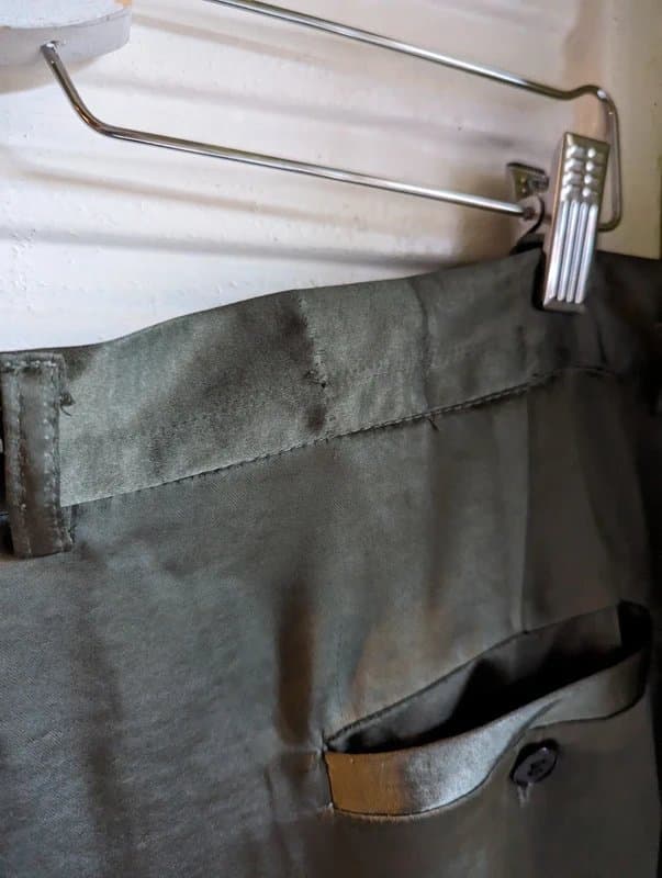 Topshop Khaki satin suit pants