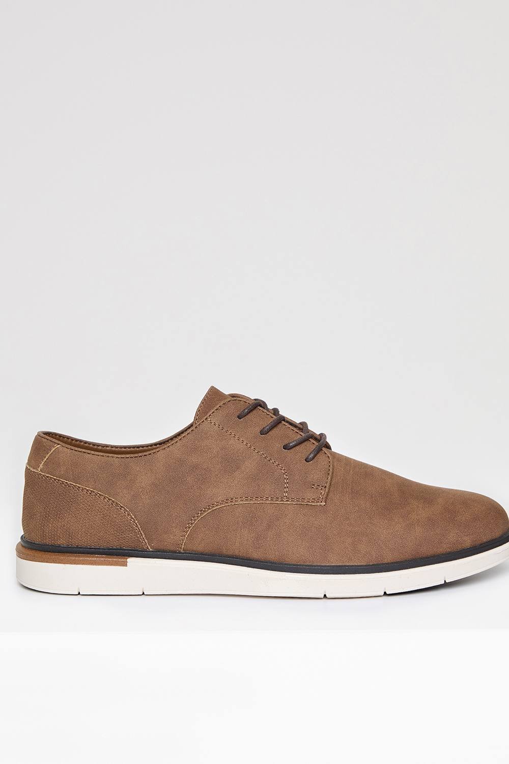 Threadbare Threadbare Men's Faux Suede Derby Shoes in Tan - 2