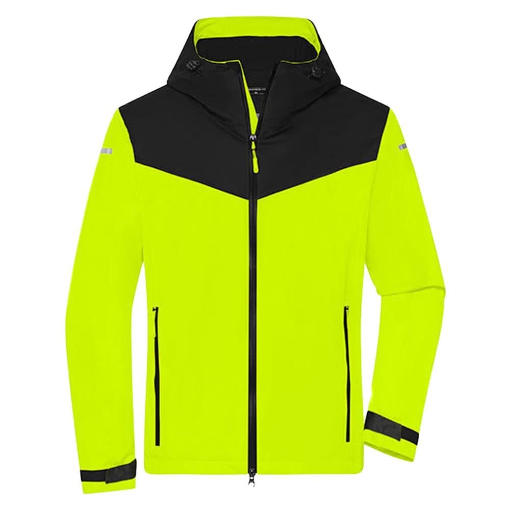 James and Nicholson James and Nicholson Men's All Weather Soft Shell Jacket in Bright Yellow