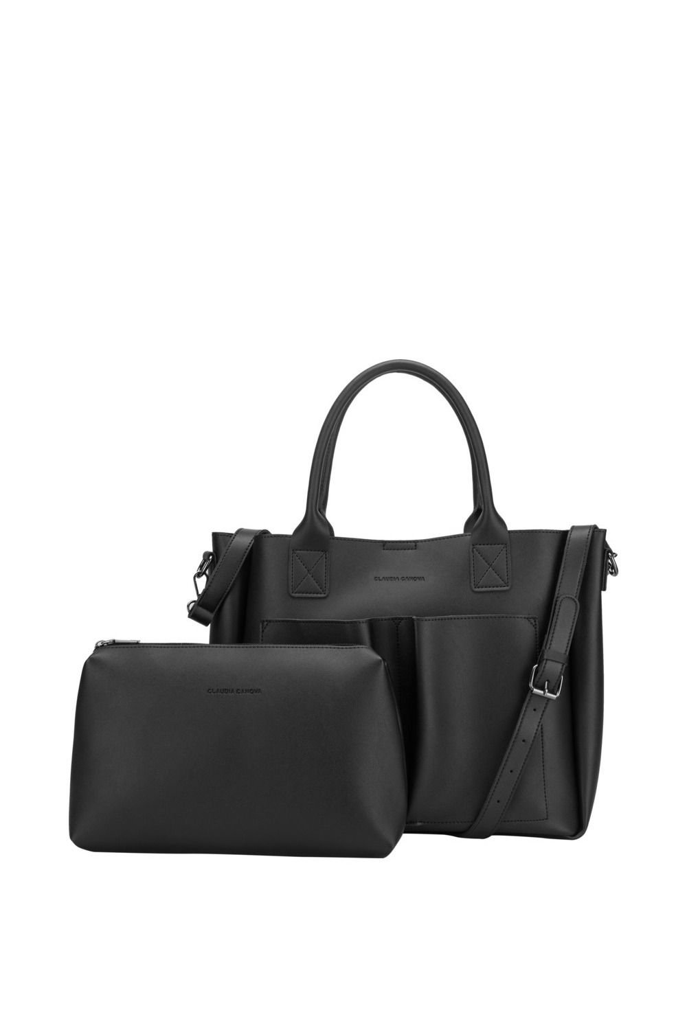 Claudia Canova Claudia Canova Women's Megan Xl Front Pocketed Tote Bag in Black - 2