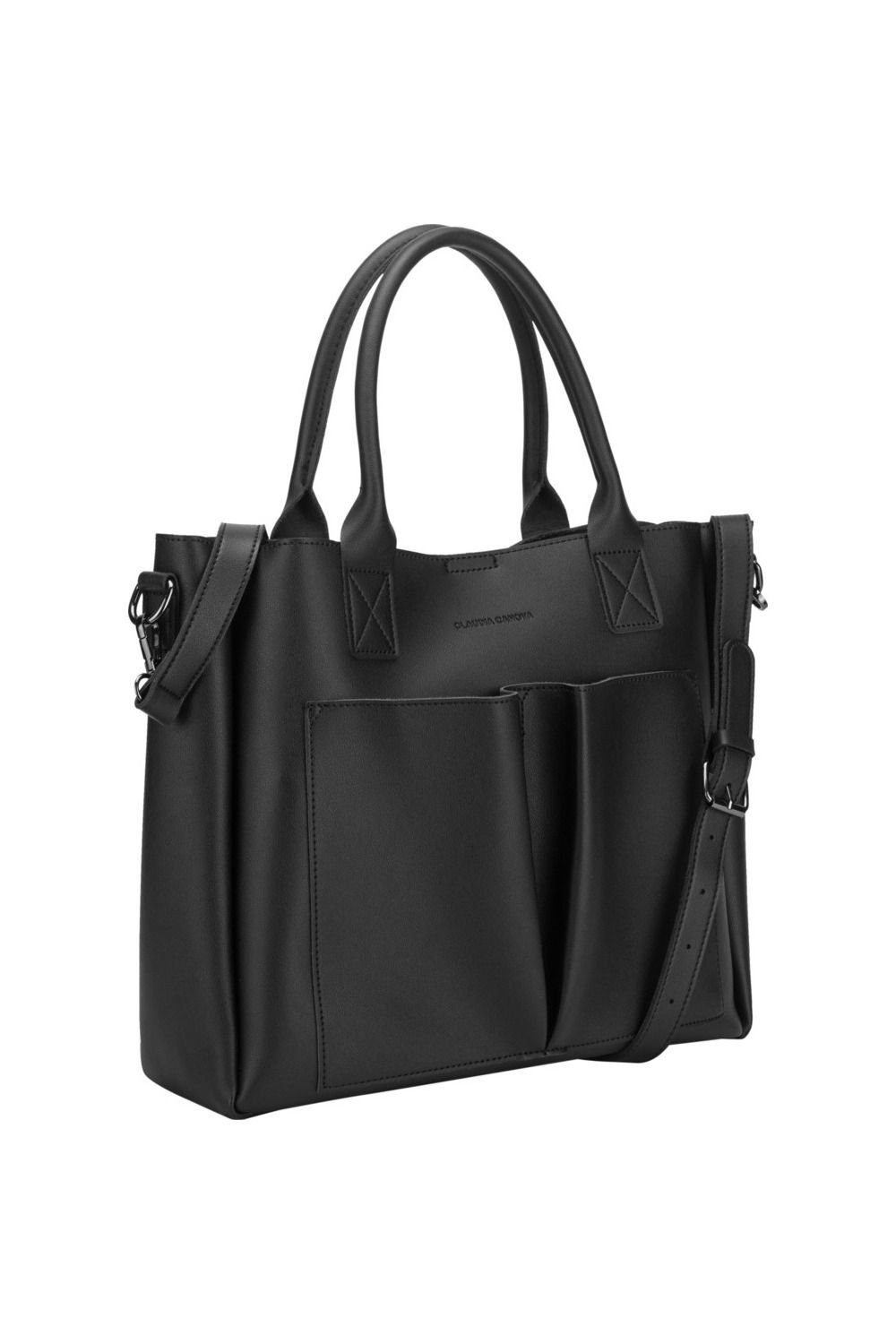 Claudia Canova Claudia Canova Women's Megan Xl Front Pocketed Tote Bag in Black - 3