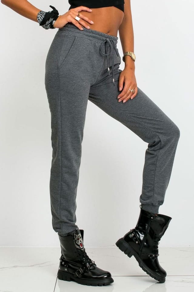 Love Lace Love Lace Women's Fashion Narrow Leg Sweatpants for Everyday Wear in Grey - 2