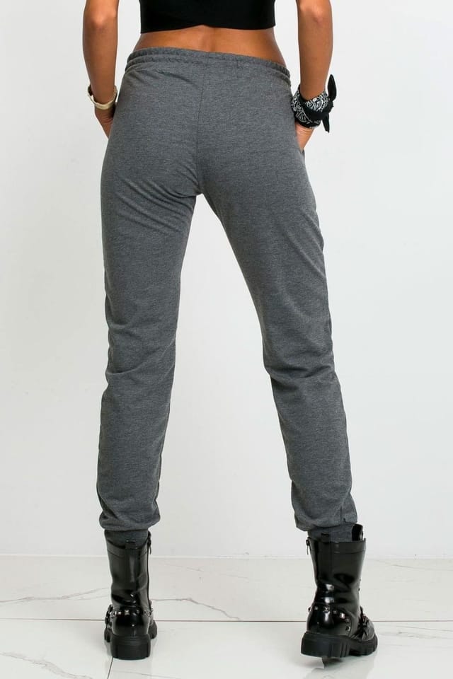 Love Lace Love Lace Women's Fashion Narrow Leg Sweatpants for Everyday Wear in Grey - 3