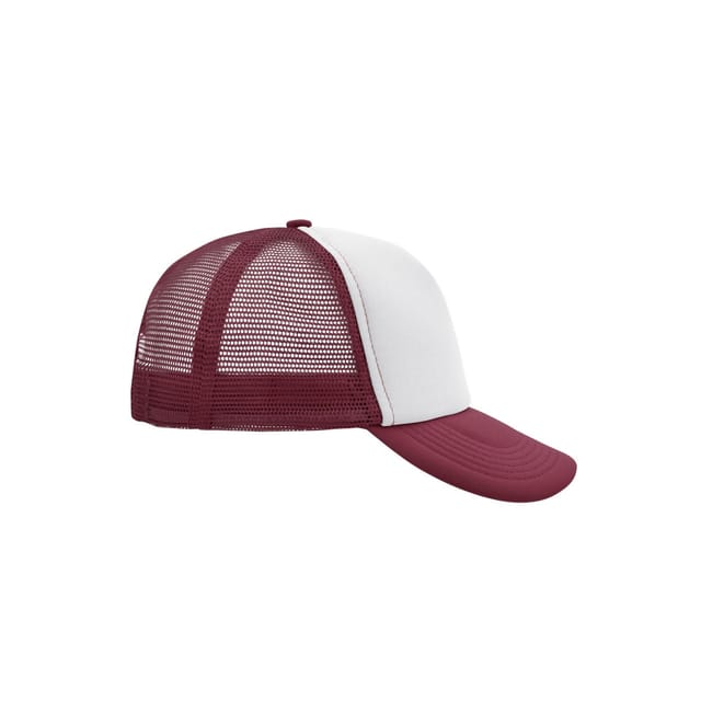Myrtle Beach Myrtle Beach Men's 5 Panel Polyester Mesh Baseball Cap in Cream - 3