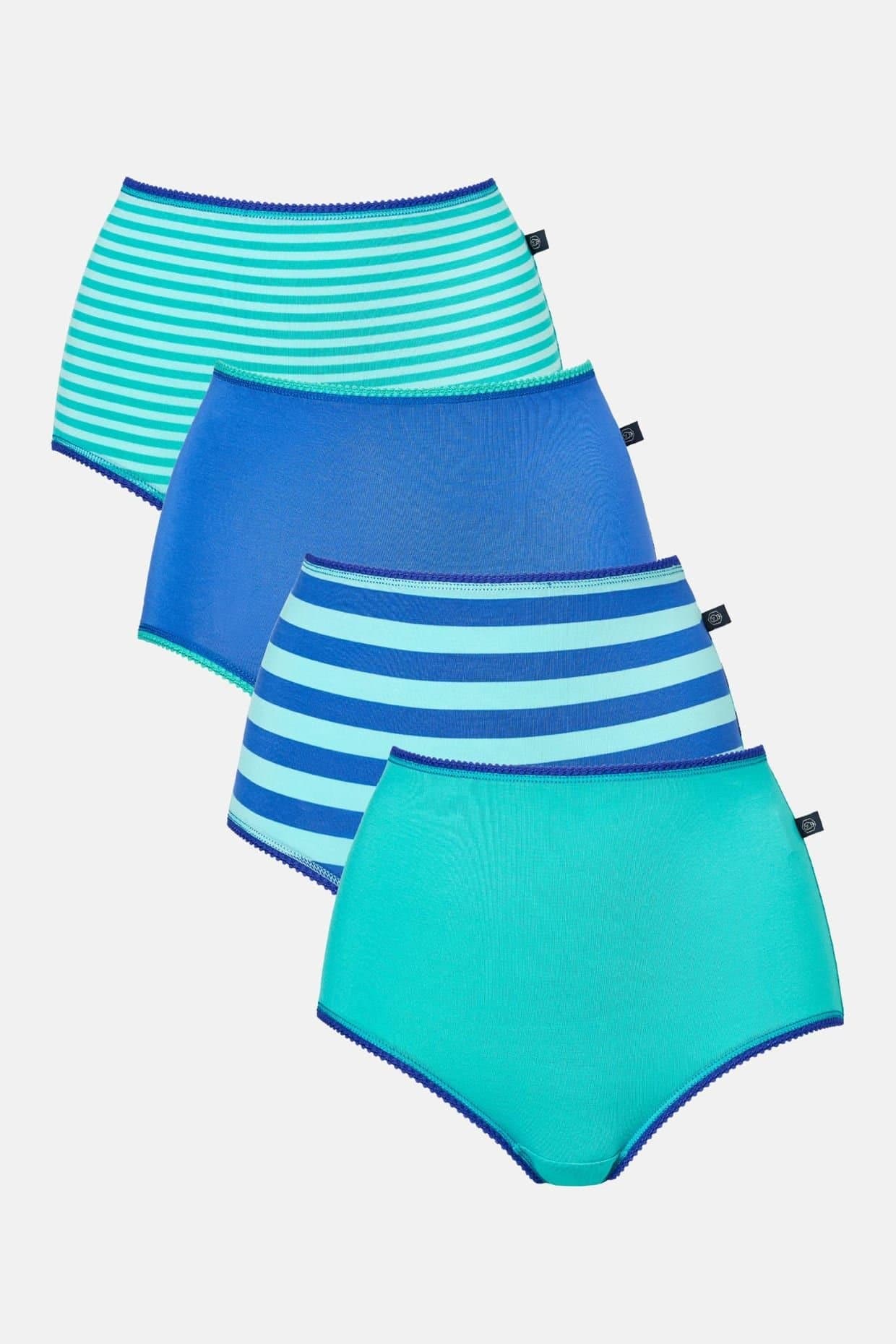 British Boxers British Boxers Bright Blue Bamboo Full Briefs Pack of Four