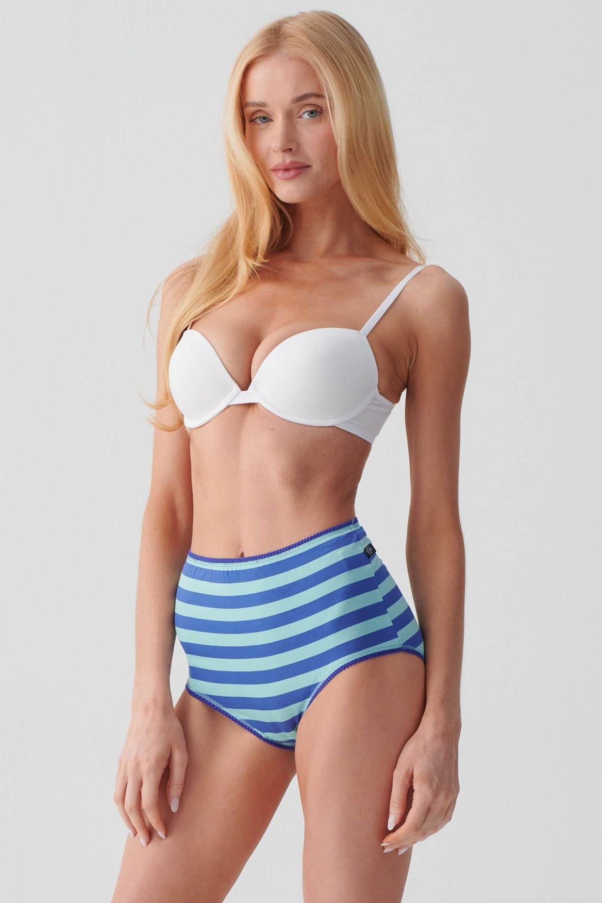 British Boxers British Boxers Women's Pack of Four "Seagreen" Bamboo Full Briefs in Bright Blue - 3