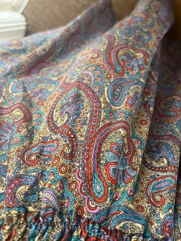 Indian Made in India paisley maxi trousers but looks like a skirt