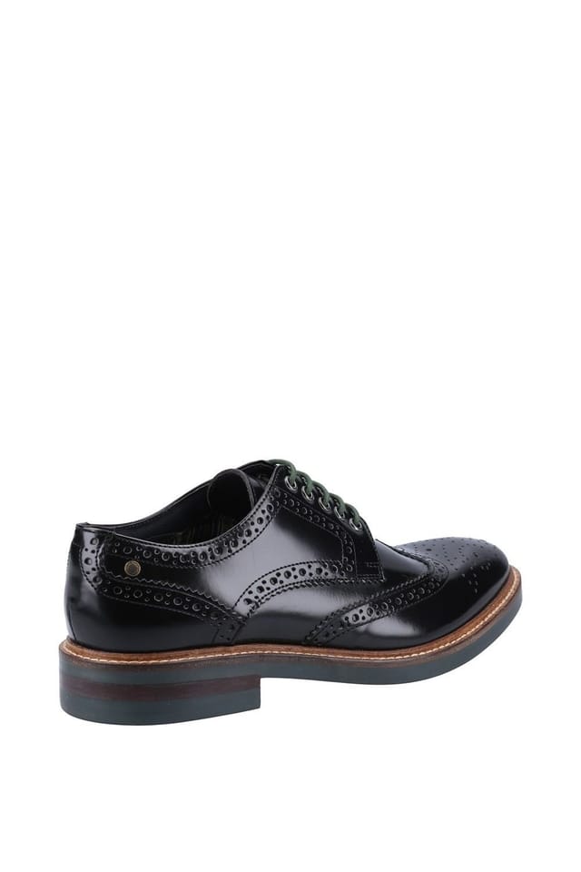 Base London Base London Men's Woburn Hi-Shine Brogue Shoe in Black - 2