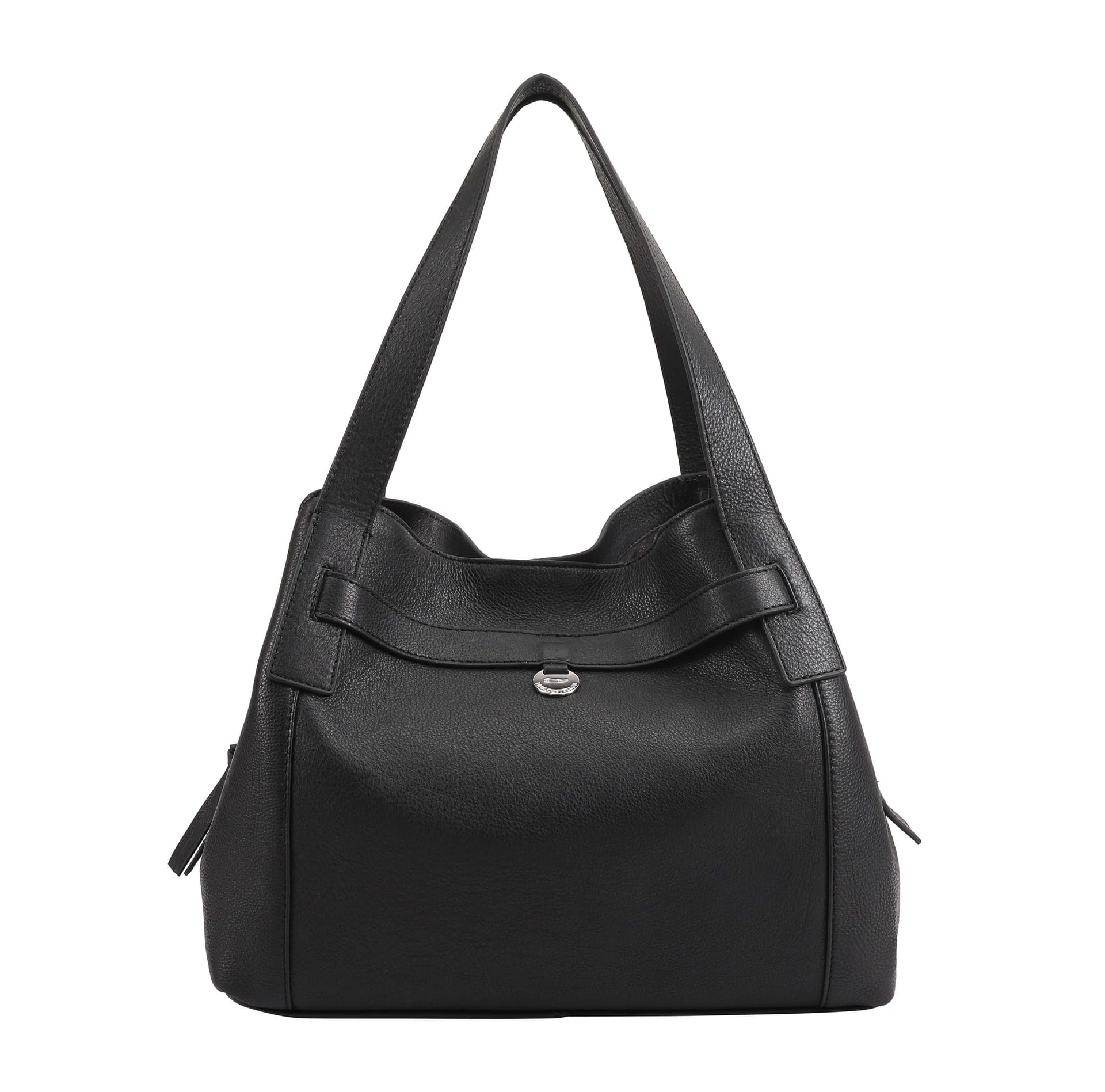 Paul Costelloe Paul Costelloe Women's Donato Leather Shoulder Bag in Black