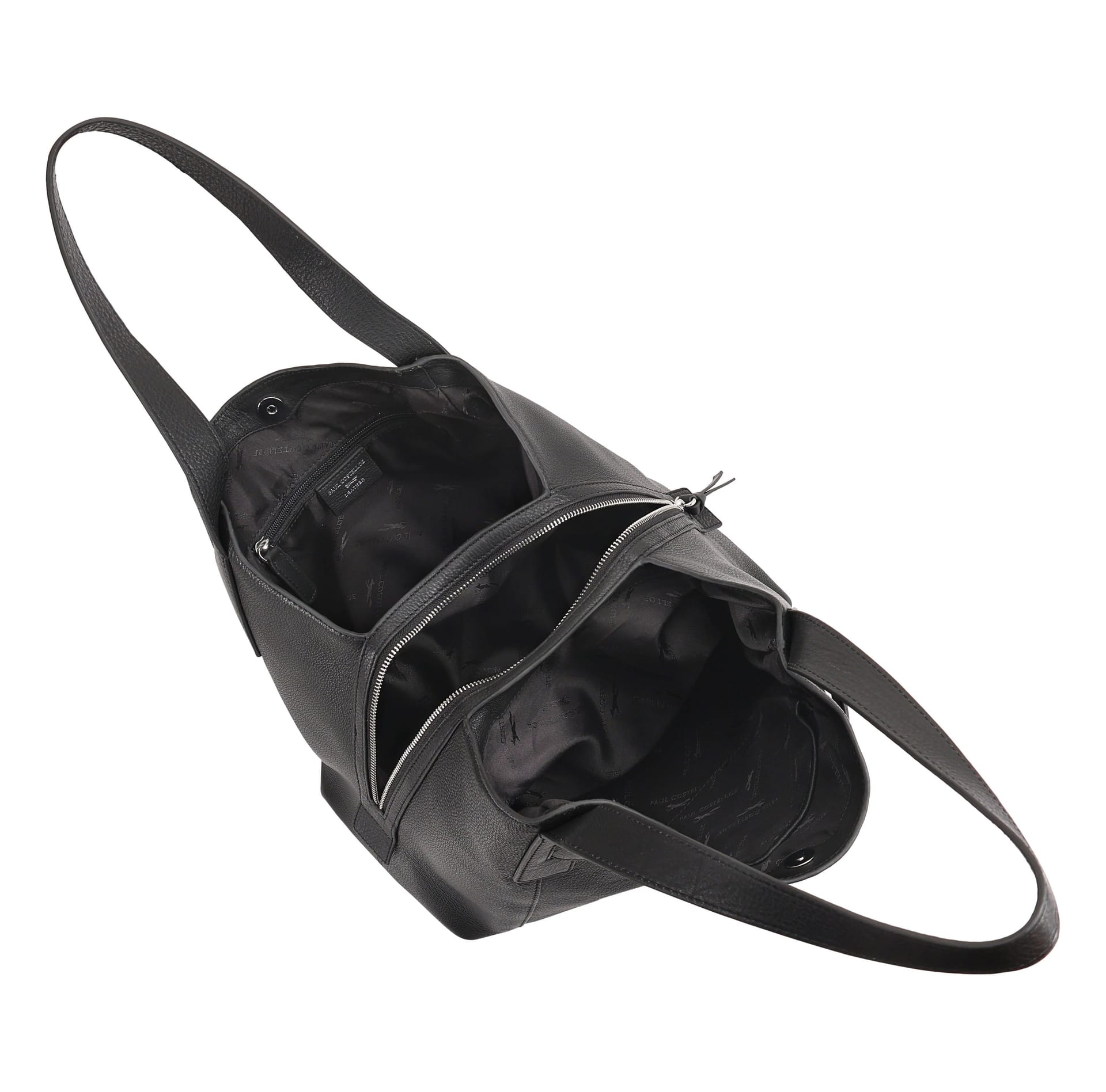 Paul Costelloe Paul Costelloe Women's Donato Leather Shoulder Bag in Black - 4