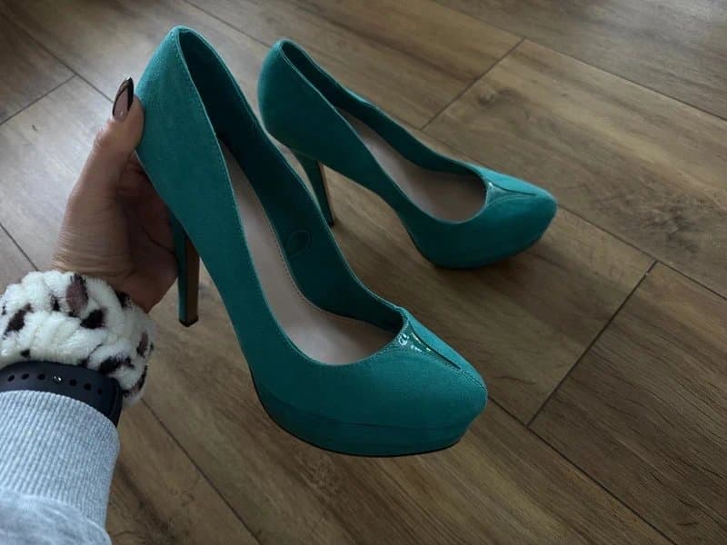 Bershka Bershka Turquoise Platform Heels – Size 41 – New
