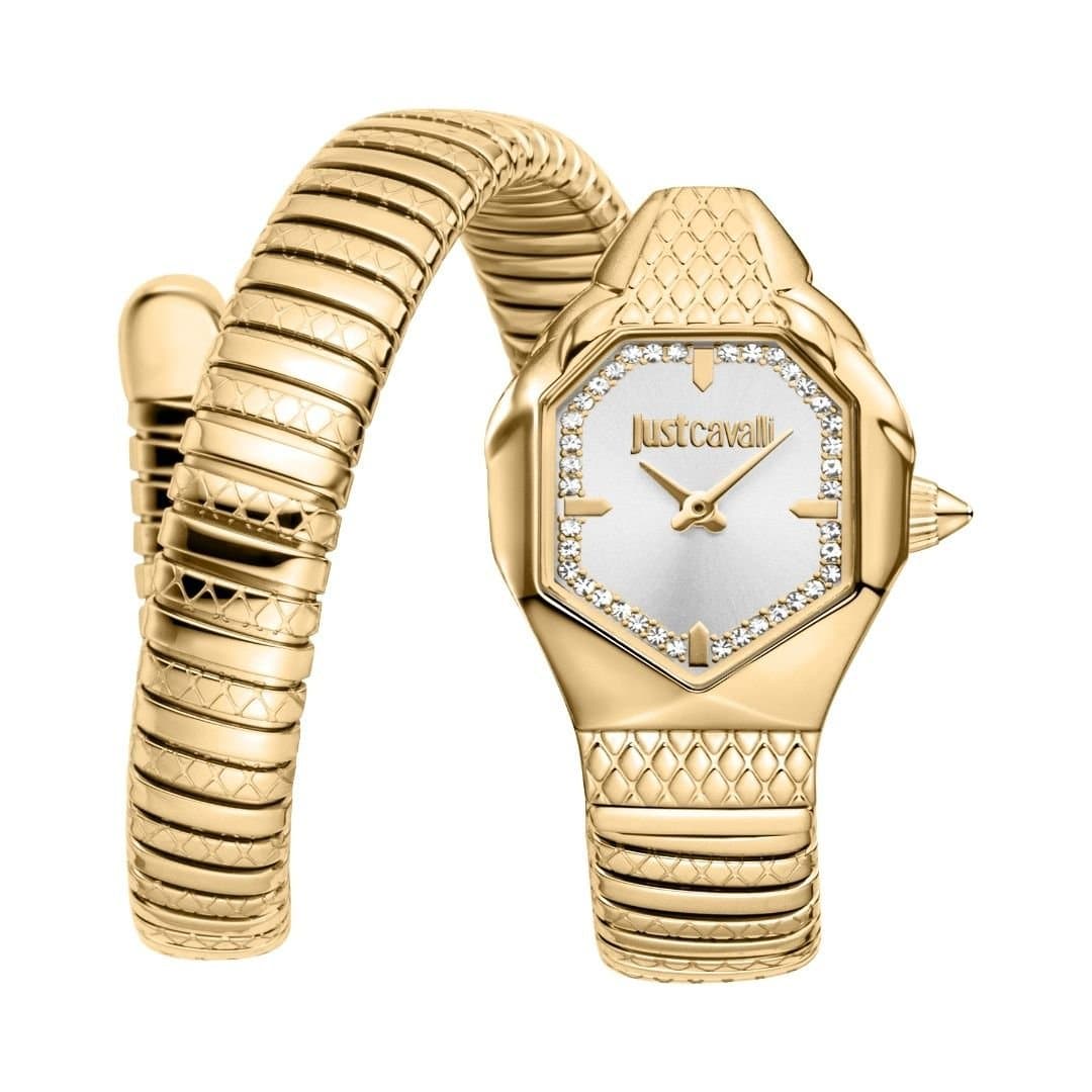 Just Cavalli Just Cavalli Women's Snake Gold Color Stainless Steel Bracelet Watch