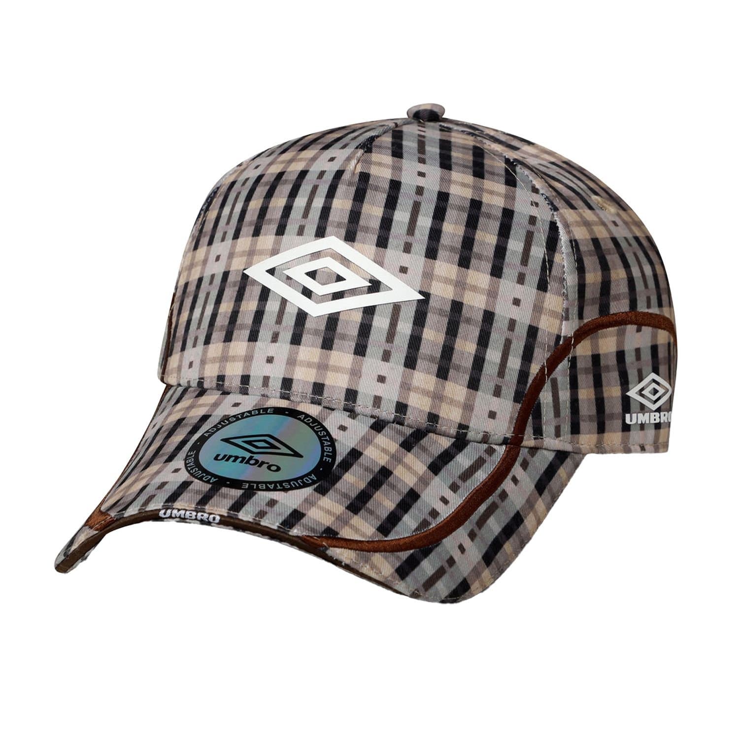 Umbro Umbro Men's Checked Logo Baseball Cap in Beige