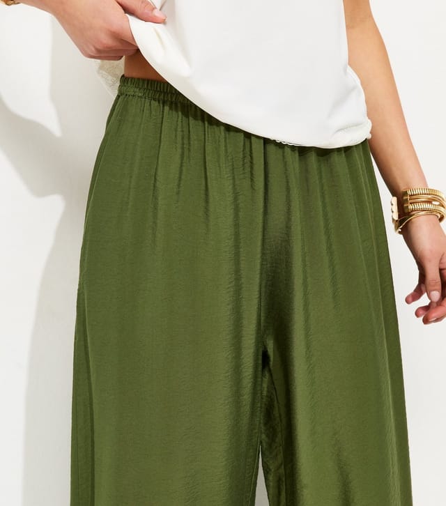 New Look Women's Green Cuffed Leg Trousers New Look - 2