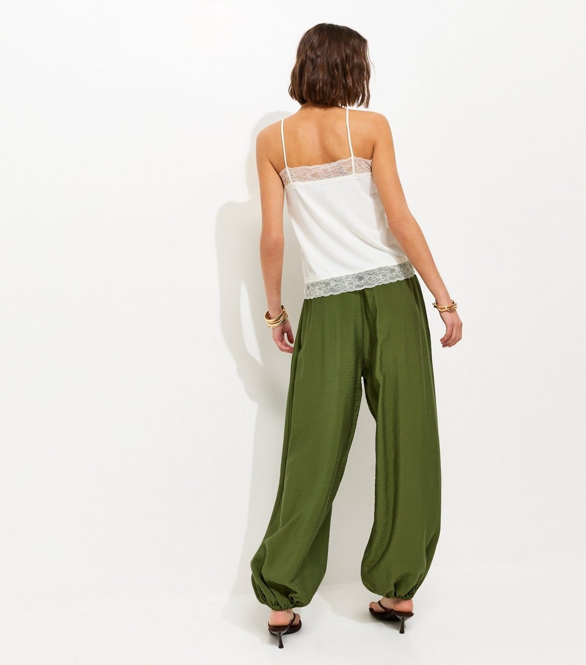 New Look Women's Green Cuffed Leg Trousers New Look - 4