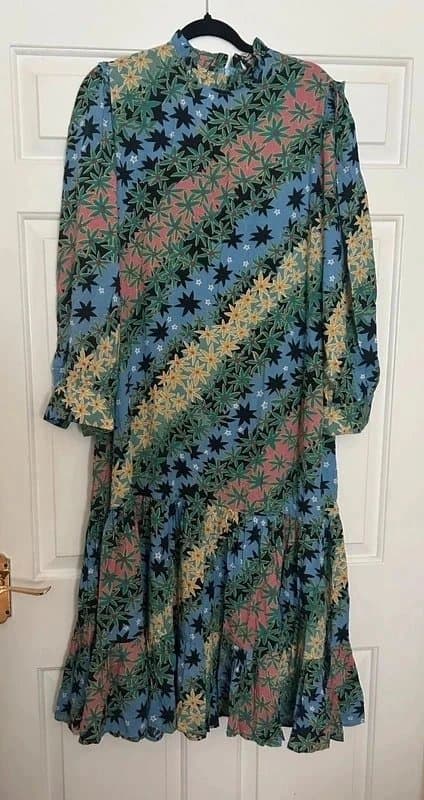 Never Fully Dressed Never Fully Dressed Multicolour Floral Midi Dress Size 16