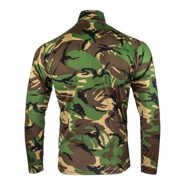 Speero Speero Men's Armour Camo Quarter Zip Midlayer in Bright Green - 2