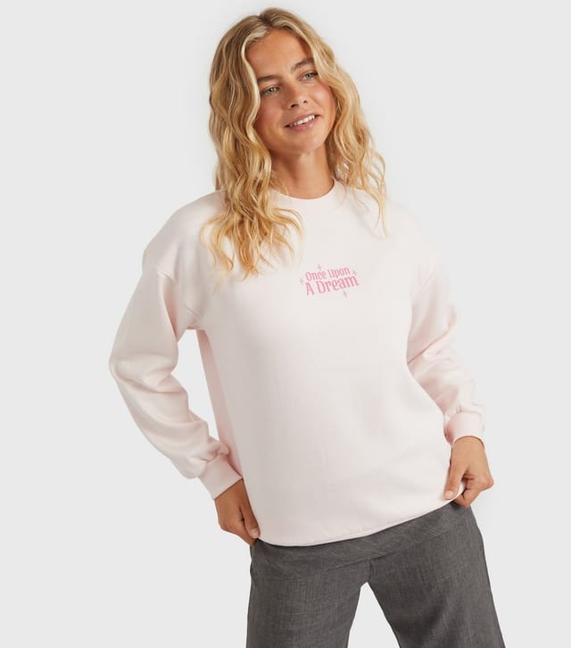 Custard Women's Clothing Light Pink Disney Once Upon Dream Sweatshirt Custard New Look - 2