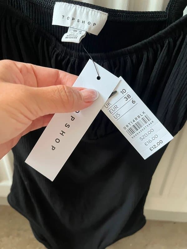 Topshop Topshop Balck Bodysuit UK10