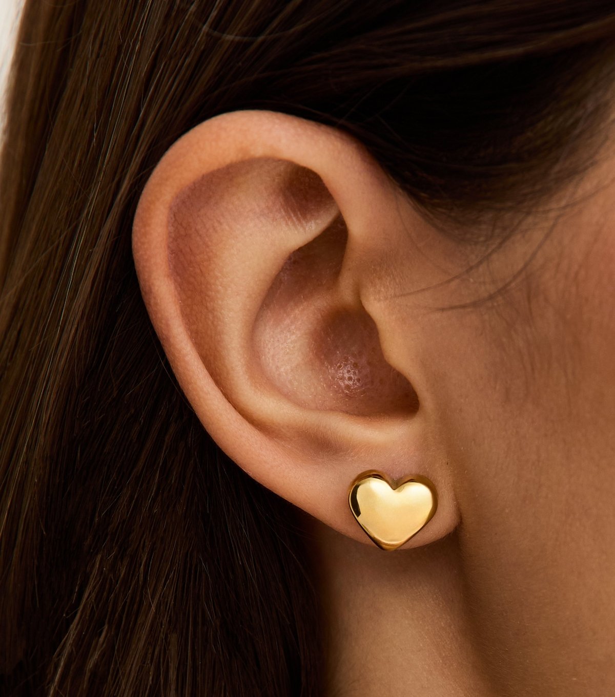 New Look Gold Tone Waterproof Heart Stud Earrings New Look - 1