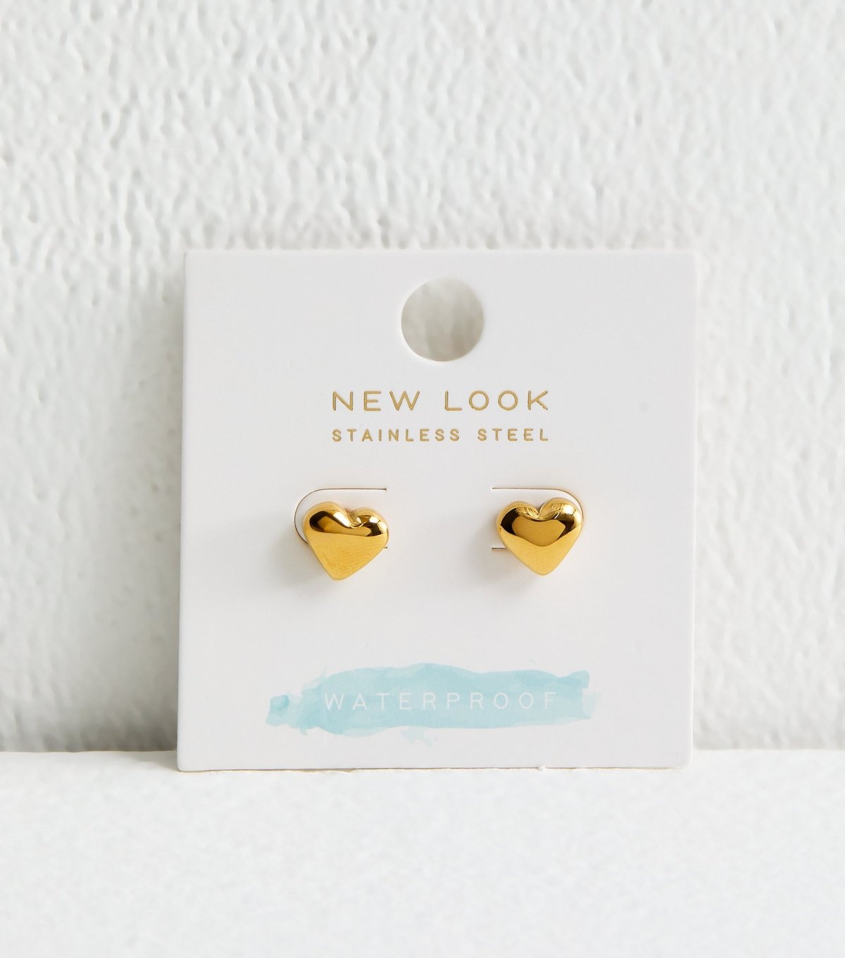 New Look Gold Tone Waterproof Heart Stud Earrings New Look - 3