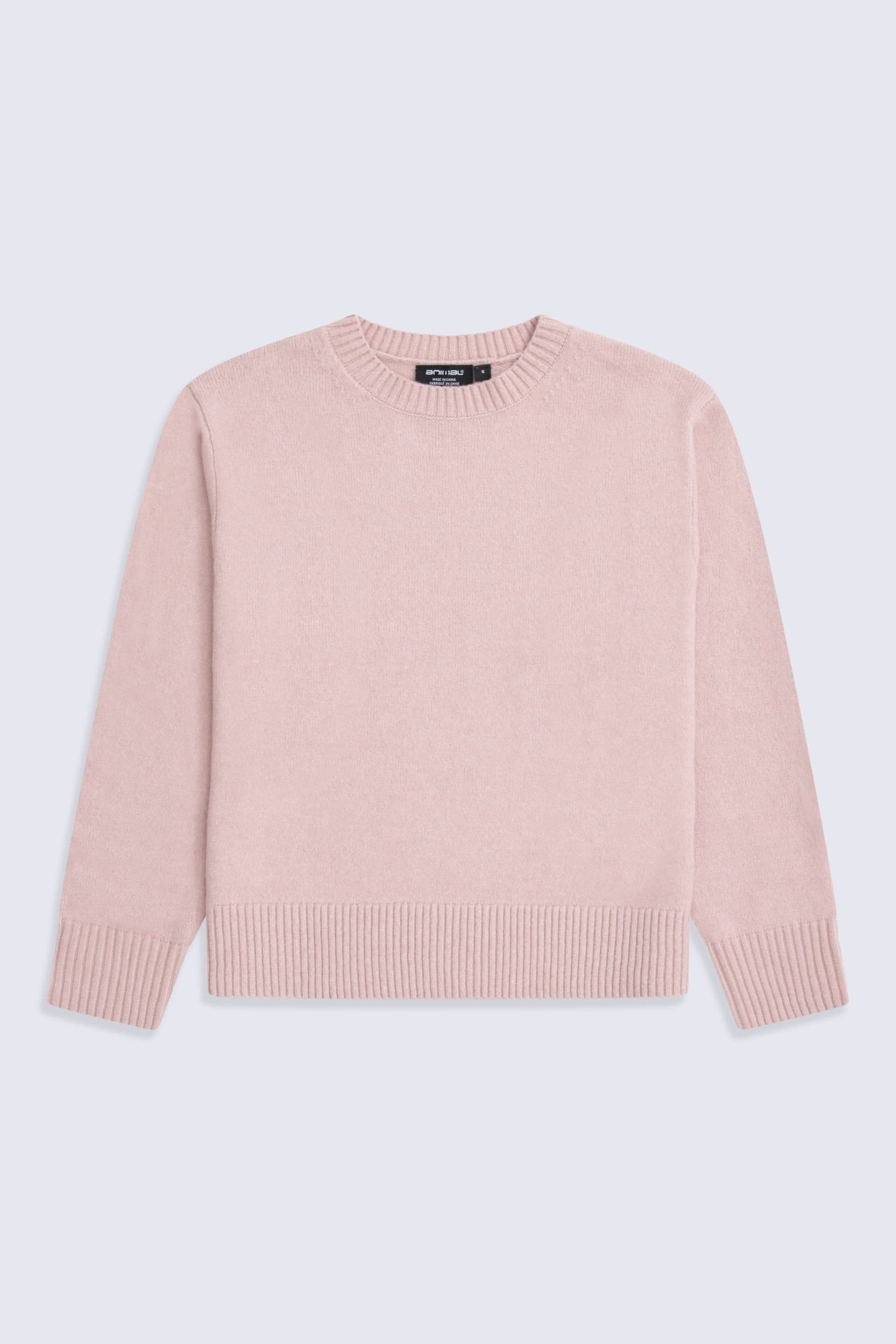 Animal Animal Women's Soft Lightweight Casual Top Warm Comfortable Fluffy Pullover Jumper in Pink