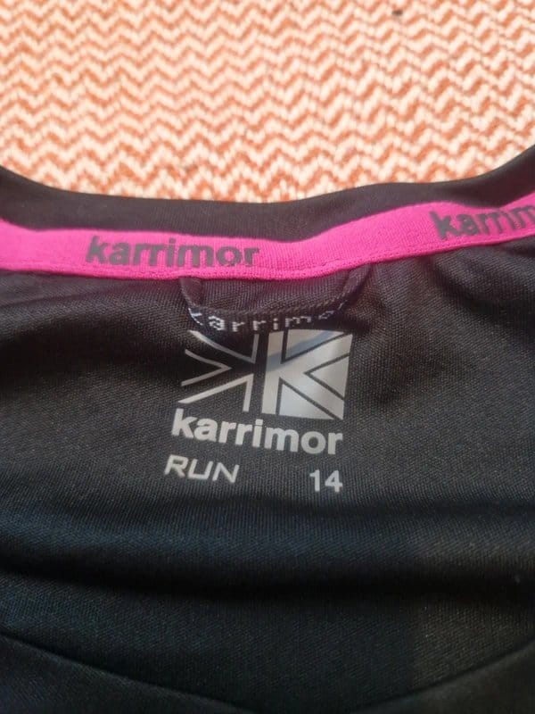 Karrimor Black & Pink Activewear Top Size 14