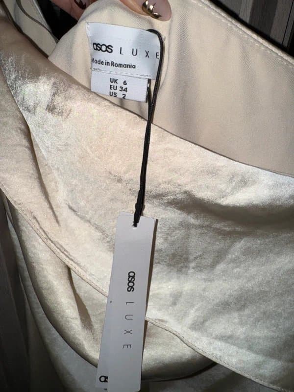 ASOS Design ASOS Luxe off shoulder satin top