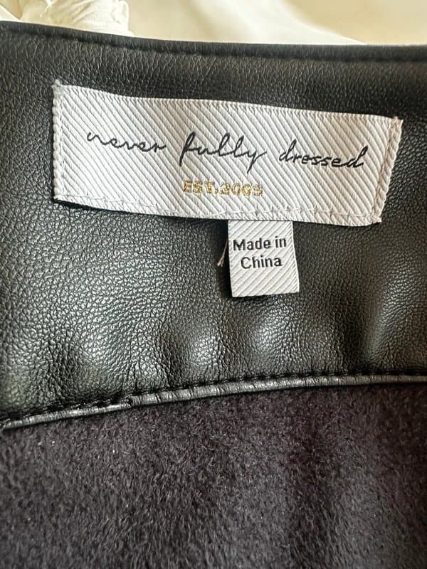 Never Fully Dressed Never Fully Dressed faux leather skirt