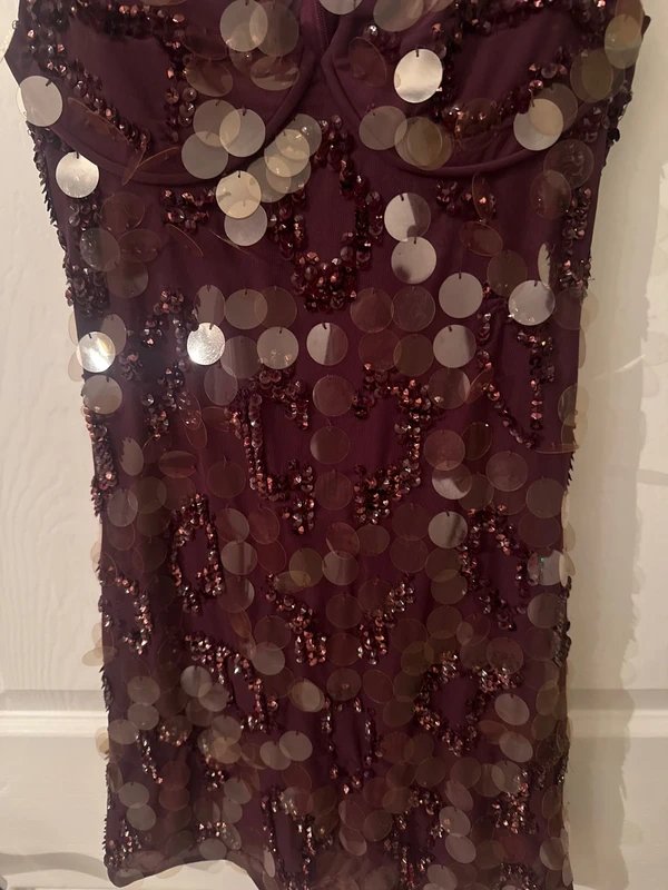 ASOS ASOS Design Embellished Mini Dress UK8 - 1