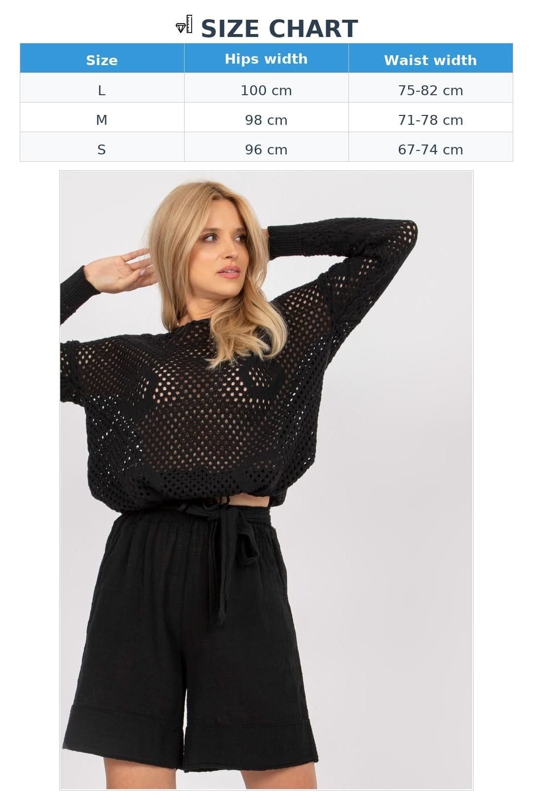 Love Lace Love Lace Women's High Waisted Tie Waist Shorts in Black - 4
