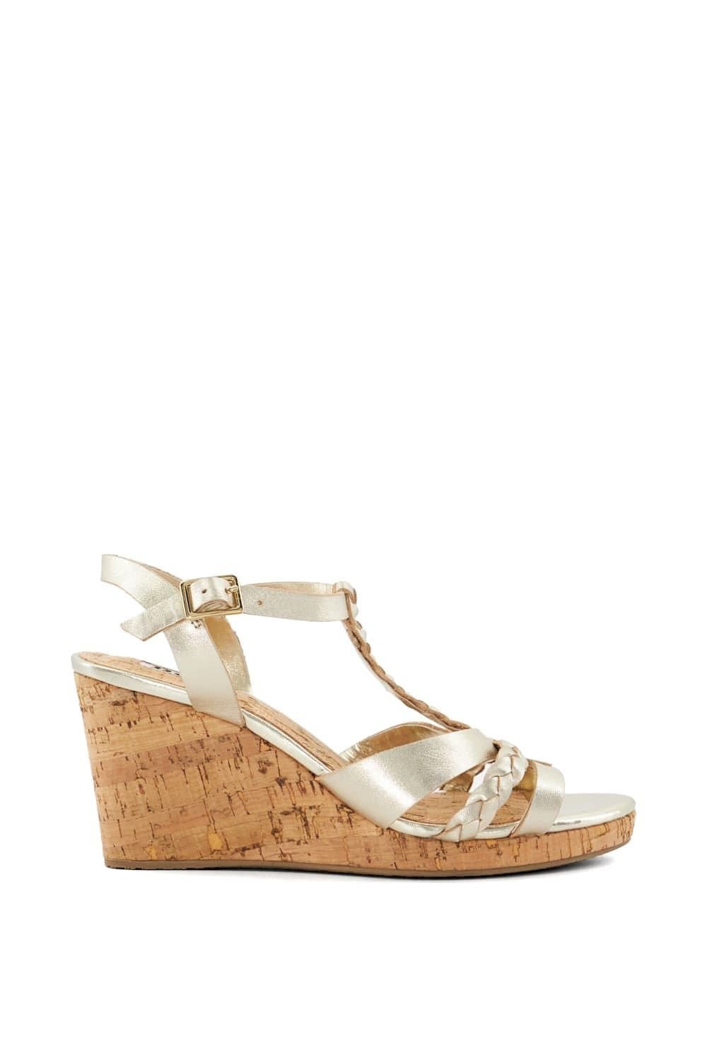 Dune London Dune London Women's 'Koali' Leather Sandals in Metallics