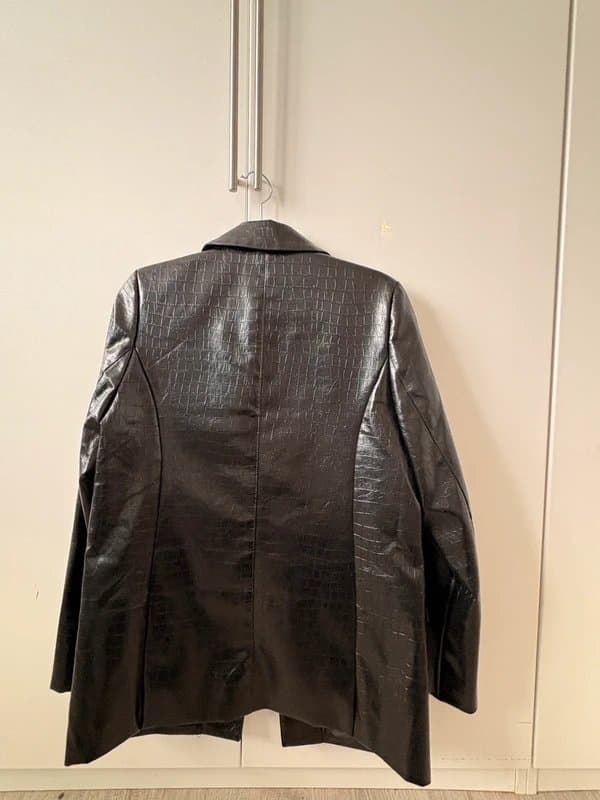 ASOS Crocodile faux leather blazer
