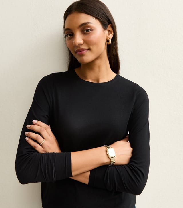 New Look Women's Maternity Black Jersey Long Sleeve Crew Neck Top New Look - 2