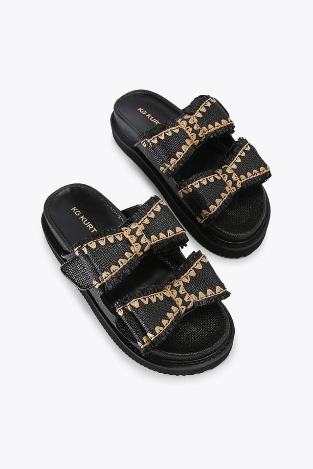 KG Kurt Geiger KG Kurt Geiger Women's 'Robbie' Fabric Sandals in Black - 2